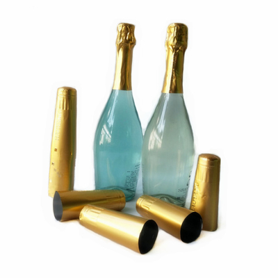 Стеклянное сокращение бутылки вина покрывает SGS капсул сокращения PVC золота черный
