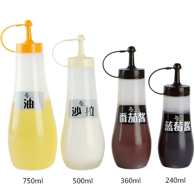 пластиковая выжимка 240ml разливает 8 SGS по бутылкам бутылок соуса распределителя Condiment Oz пустых пластиковых